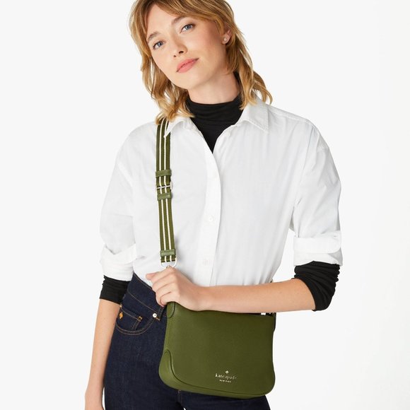New Kate Spade Rosie Small Crossbody Pebbled Leather Enchanted Green - Picture 2 of 5